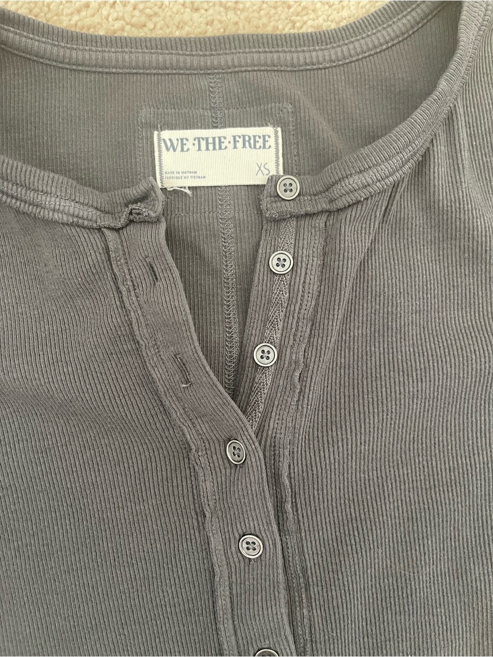 We the free Jamie Henley long sleeve in washed black XS - Picture 4 of 7